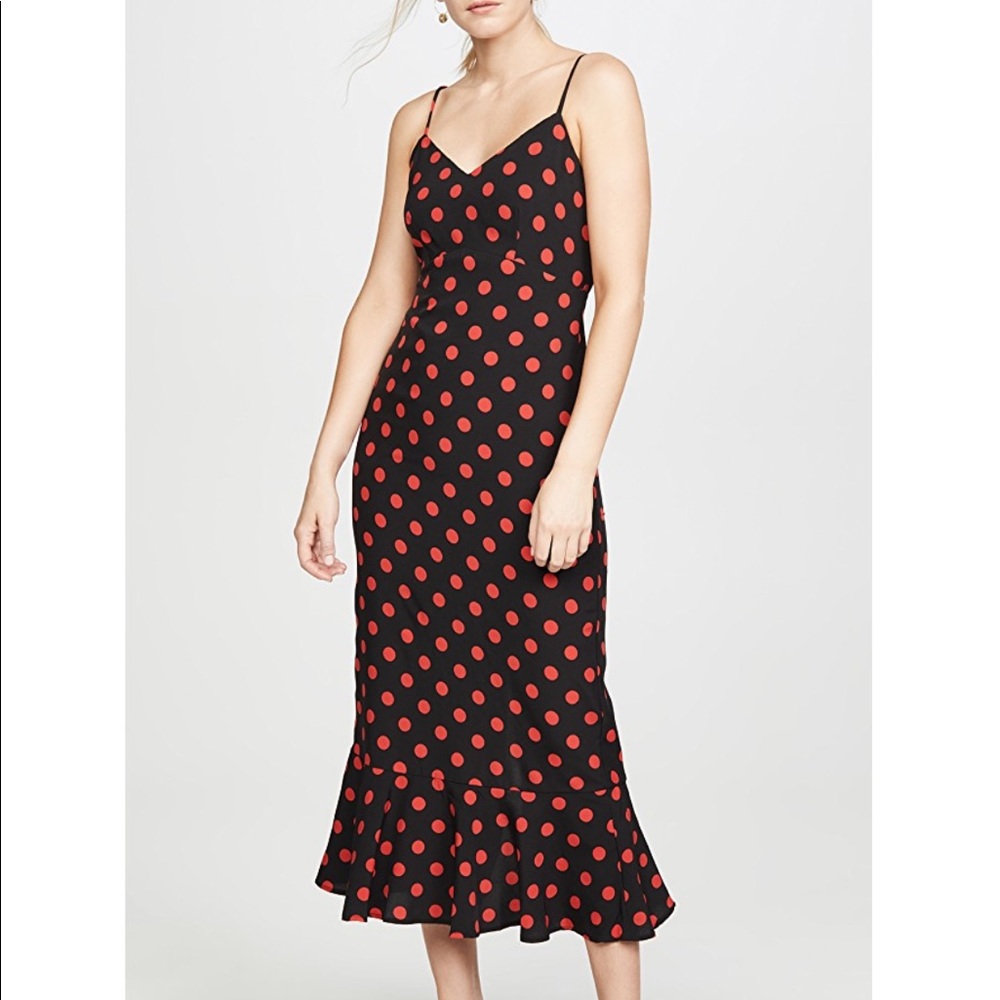 Endless Rose red and black polka dot dress, XS
